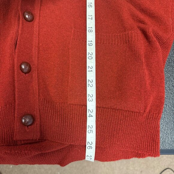 VTG L.L. Bean Mens 100% Lambswool Cardigan Button-Up Sweater Grandpa Sz Medium - Picture 4 of 7